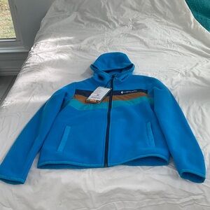 Cotopaxi Blue and Brown Puffer Jacket